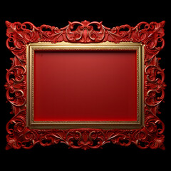 red and gold frame