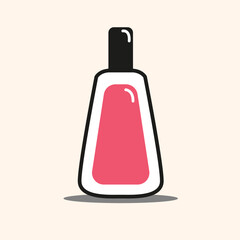 Pink perfume fragrance spray bottle icon isolated.