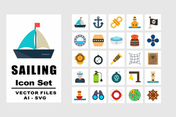 Fototapeta na wymiar Sailing Set Files