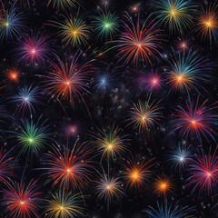 Fototapeta premium Beautiful New Year fireworks in close-up.