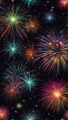 Fototapeta na wymiar Beautiful New Year fireworks in close-up.