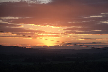 Sunset in Western Siberia in summer.