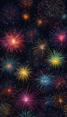 Fototapeta premium Beautiful New Year fireworks in close-up.