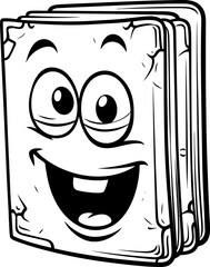 Smile book coloring page