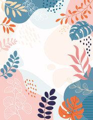 Spring background with beautiful. abstract backgrounds. space for text. for posters, cover design templates, social media stories wallpapers with spring leaves.