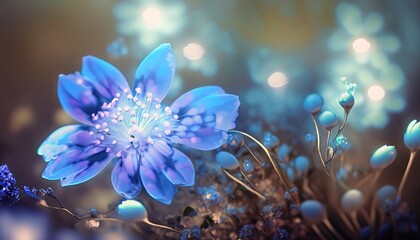 Fototapeta na wymiar blue blooming flowers suitable as background or cover