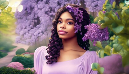 portrait of a girl with flowers