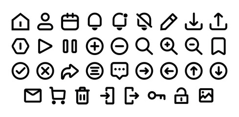 UI/UX Essential Icon suitable for website or apps icon purpose