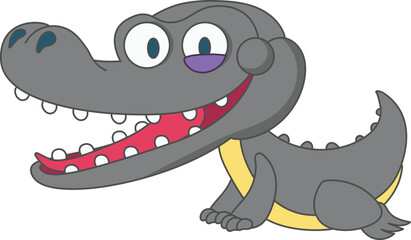 Alligator cute vector illustration design