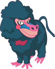 baboon cute vector illustration design