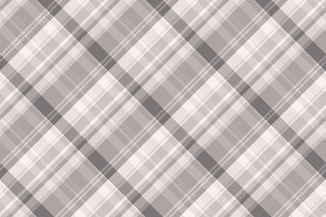 Mix texture seamless check, figure vector plaid fabric. Illustration tartan pattern textile background in white and grey colors.