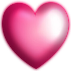 pink heart isolated on white