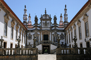 Fototapeta na wymiar Vila Real, Portugal - july 3 2010 : the Mateus castle