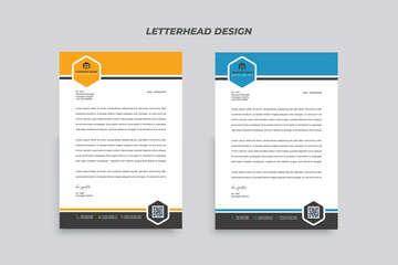 Simple Corporate Letterhead Design Template