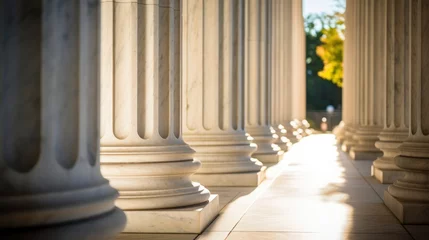 Deurstickers Supreme Court in Washington Row of Ionic marble columns © MdImam