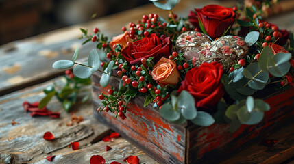valentine day red roses