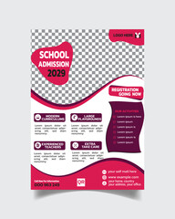 Creative Kids School Flyers and Beautiful Design School Leaflet Admission Open Flyer Vector File 