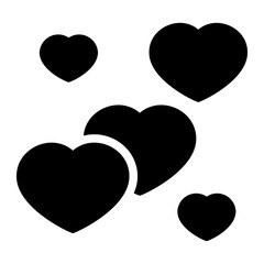 hearts glyph icon