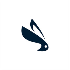 Rabbit logo design new style