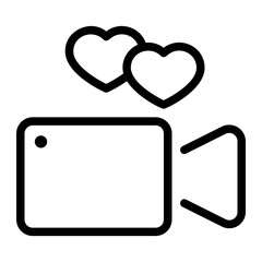 video camera line icon