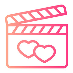 action clapper gradient icon