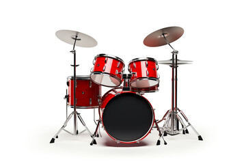 Fototapeta na wymiar drums, concert, band, white background