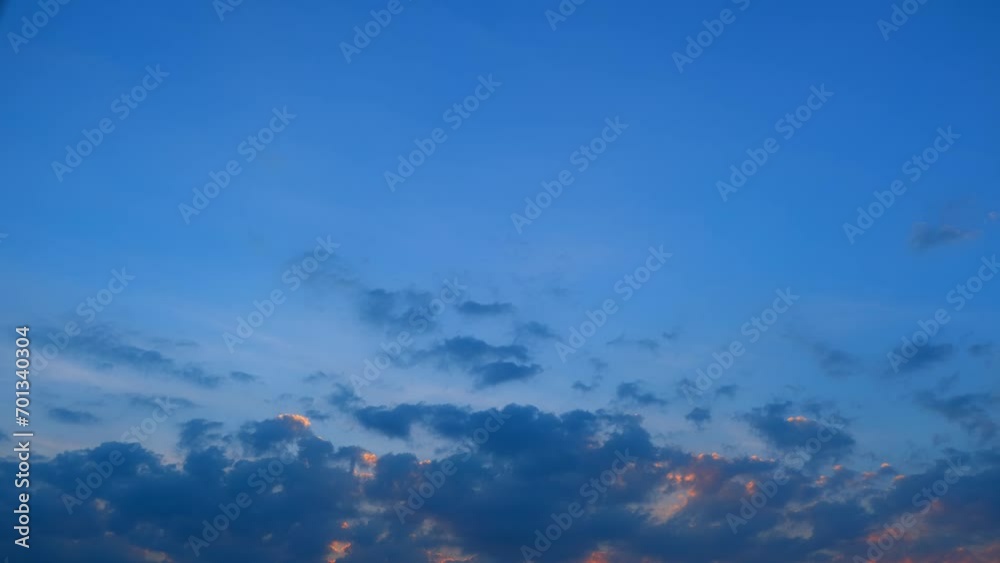 Wall mural time-lapse magic revealed the sun's descent in a sky adorned with fast-moving clouds. the palette sh