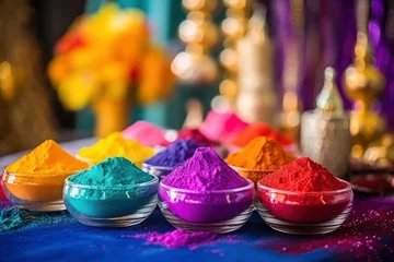  Colorful holi festival Decorations in the style of saturated © MEHDI