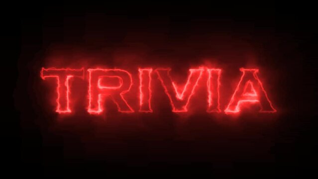Neon light animated Trivia text title motion effect