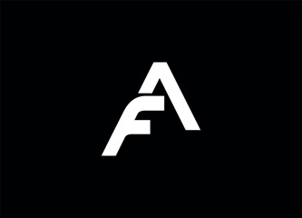 AF letter logo design and monogram logo design