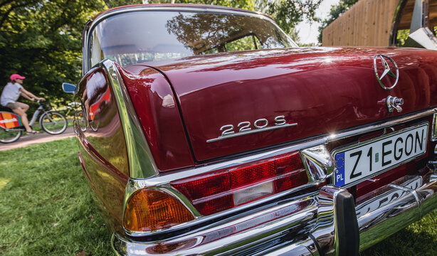 Warsaw, Poland - July 27, 2014: Mercedes-Benz W111 220 during retro cars show in Warsaw