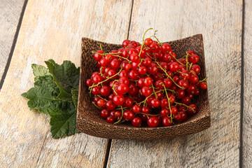 Ripe sweet organic red currant heap