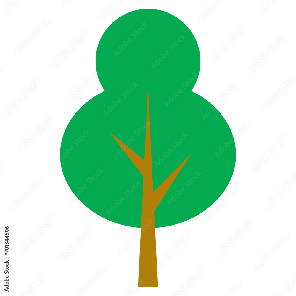 Poster tree with green leaves