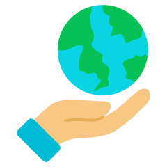 globe in hand. earth day