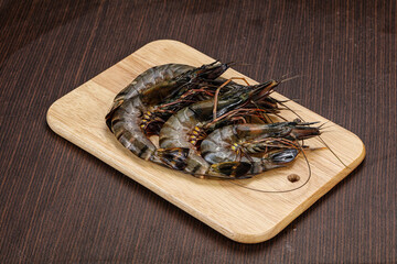 Raw tiger prawn for cooking