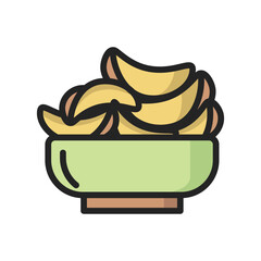 Snack icon vector on trendy design