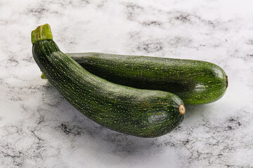 Raw young small green zucchini