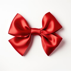 Red ribbon on a white background