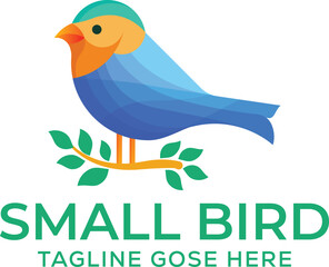 Modern colorful bird logo design.