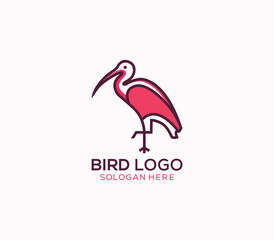 Modern colorful bird logo design.