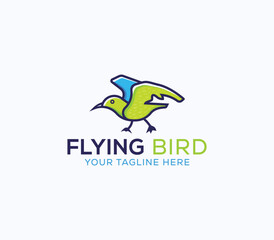 Modern colorful bird logo design.