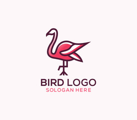 Modern colorful bird logo design.