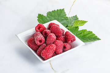 Rope sweet juicy raspberry heap