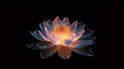 Generative AI image of beautiful lotus gracefully.Generative AI
