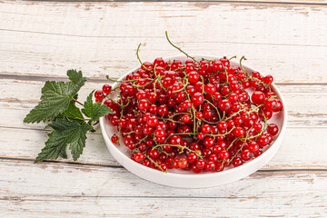 Sweet ripe red currant berries