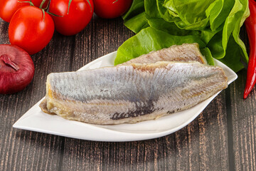 Herring fillet in the oil