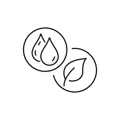 Watering plants line icon. Plant, drop, water. Eco concept. Vector illustration can be used for topics like ecology, environment, agriculture