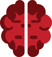 brain icon, icon colored shapes