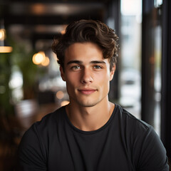 portrait of attractive young man