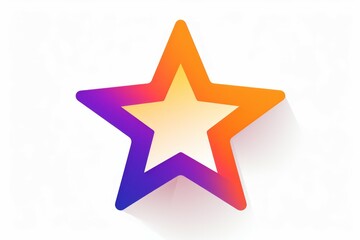 Obraz premium orange and purple star, star icon, isolation, star shape